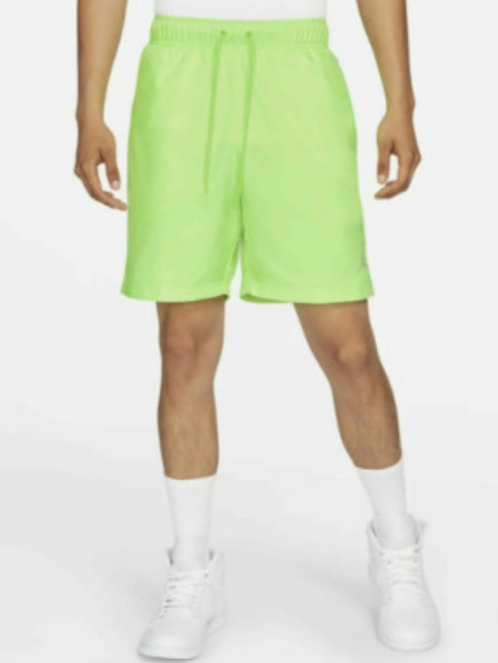 Jordan Neon Green Athletic Shorts with Drawstring